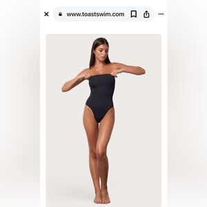 Black Strapless Swimsuit